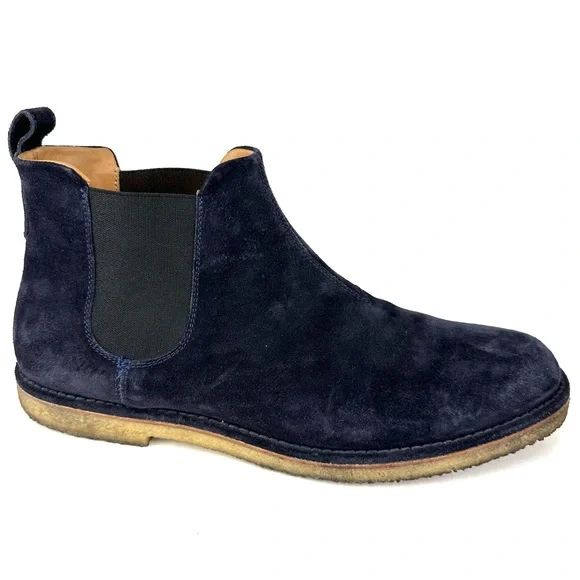 Vince | Shoes | Vince Mens Navy Blue Suede Pull On Ankle  display picture 2